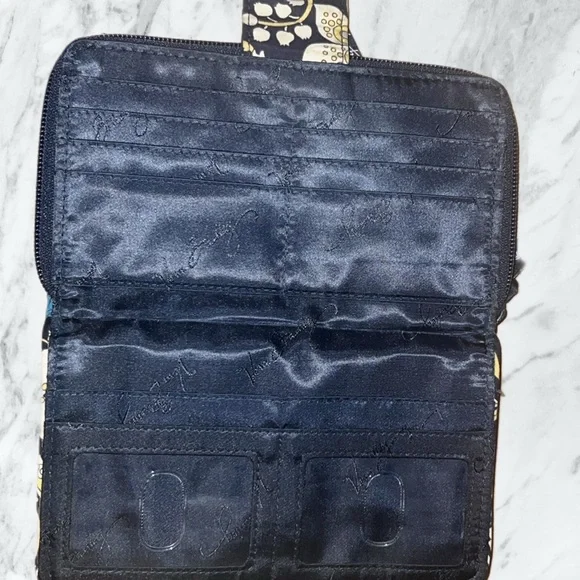 Vera Bradley Navy and Gold Paisley Wallet - Picture 3 of 3